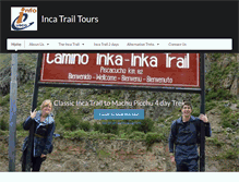 Tablet Screenshot of incatrailtours.com